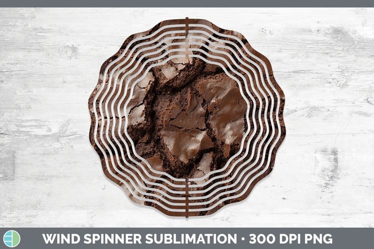 Textured Brownie Wind Spinner Sublimation Spinner Designs