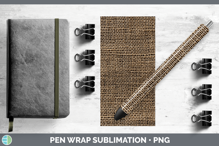 Textured Burlap Pen Wrap Sublimation Pen Designs