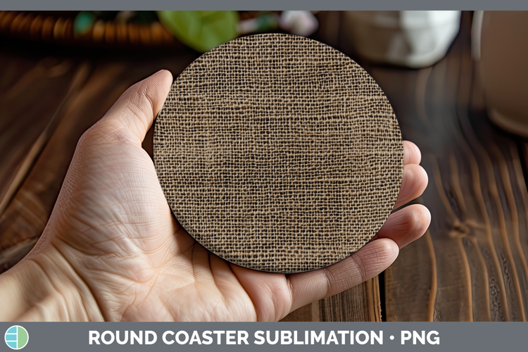 Textured Burlap Round Coaster Sublimation Coaster Designs