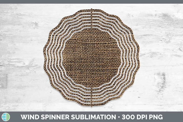 Textured Burlap Wind Spinner Sublimation Spinner Designs