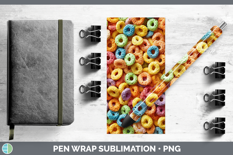 Textured Cereal Pen Wrap Sublimation Pen Designs