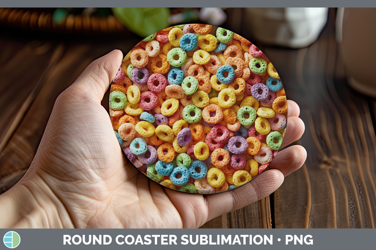 Textured Cereal Round Coaster Sublimation Coaster Designs