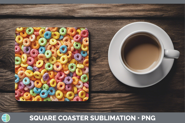 Textured Cereal Square Coaster Sublimation Coaster Designs