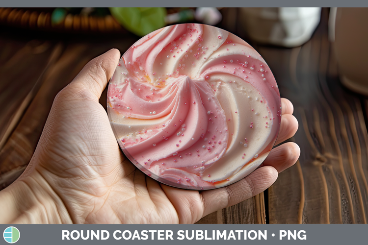 Textured Cupcake Round Coaster Sublimation Coaster Designs