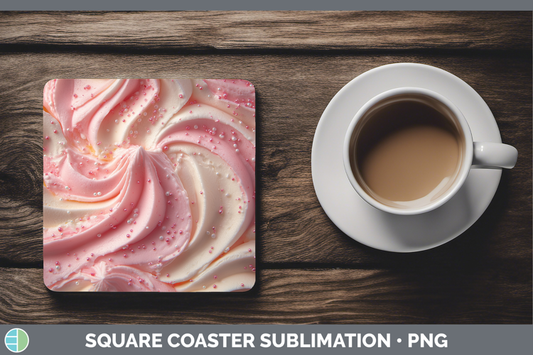Textured Cupcake Square Coaster Sublimation Coaster Designs