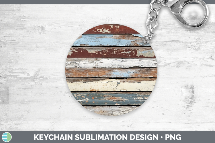 Textured Distressed Paint Keychain Sublimation Keyring Desig