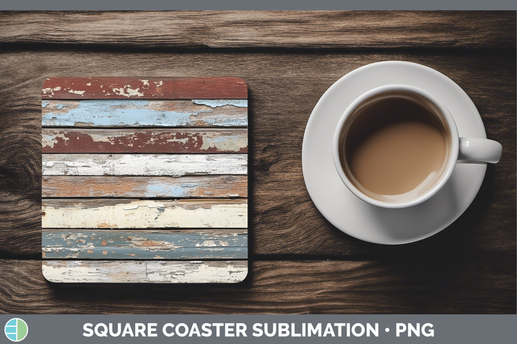 Textured Distressed Paint Square Coaster Sublimation Coaster
