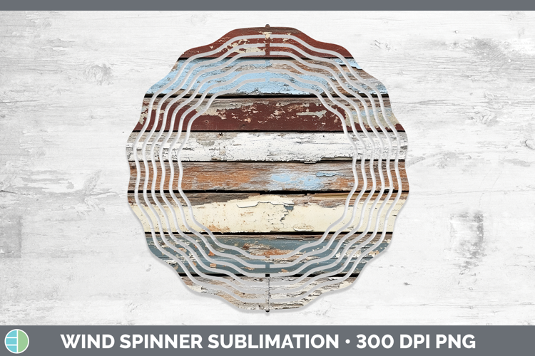 Textured Distressed Paint Wind Spinner Sublimation Spinner D