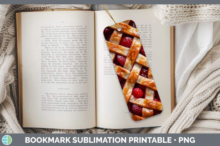 Textured Food Pie Bookmark Sublimation Printable Designs