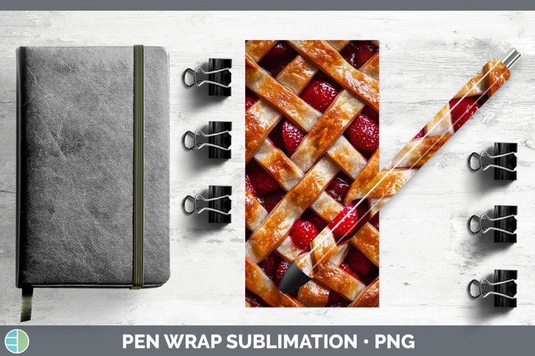 Textured Food Pie Pen Wrap Sublimation Pen Designs