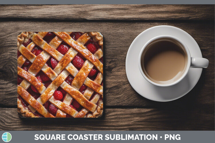 GorgeousTextured Food Square Coaster design.