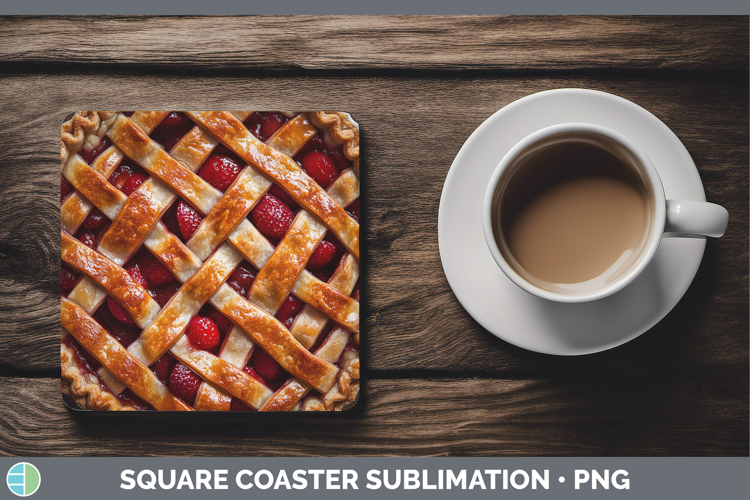 Textured Food Pie Square Coaster Sublimation Coaster Designs