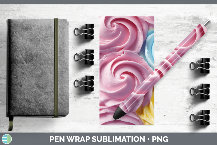 Textured Frosting Pen Wrap Sublimation Pen Designs