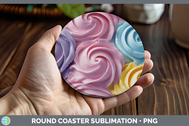 Textured Frosting Round Coaster Sublimation Coaster Designs