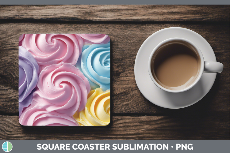 Textured Frosting Square Coaster Sublimation Coaster Designs