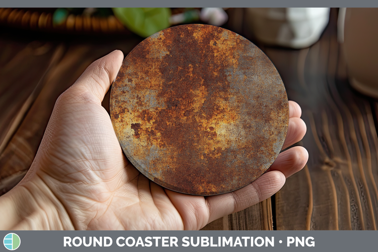 Textured Rust Round Coaster Sublimation Coaster Designs