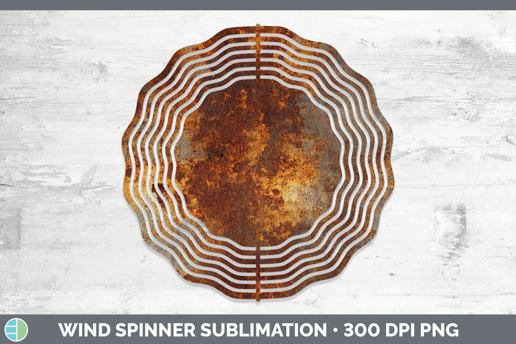 Textured Rust Wind Spinner Sublimation Spinner Designs