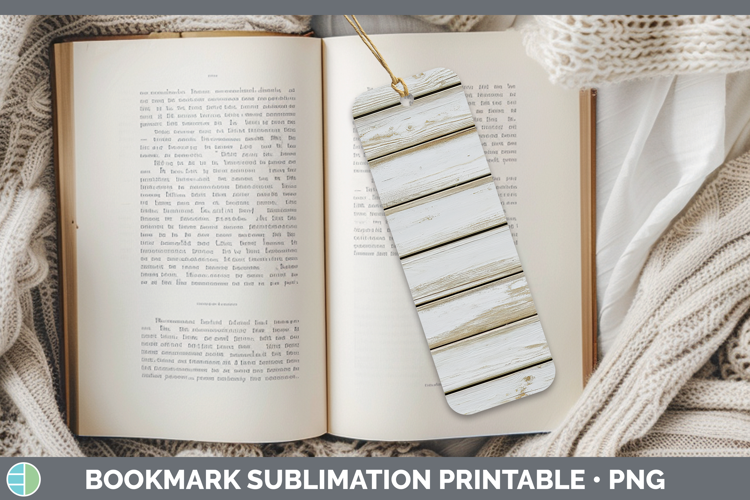Textured Shiplap Bookmark Sublimation Printable Designs