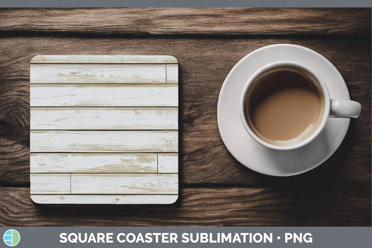 Textured Shiplap Square Coaster Sublimation Coaster Designs