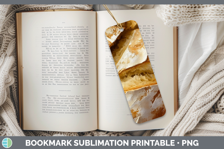 Textured Sourdough Bread Bookmark Sublimation Printable Desi