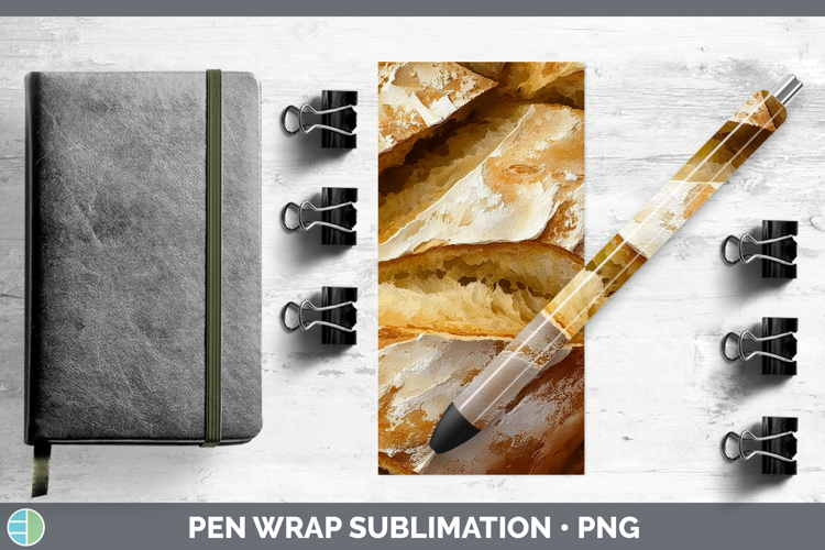 Textured Sourdough Bread Pen Wrap Sublimation Pen Designs