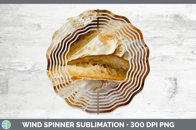 Textured Sourdough Bread Wind Spinner Sublimation Spinner De