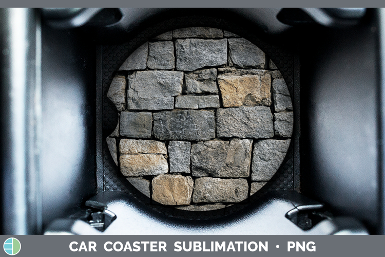 Textured Stone Car Coaster Sublimation Designs
