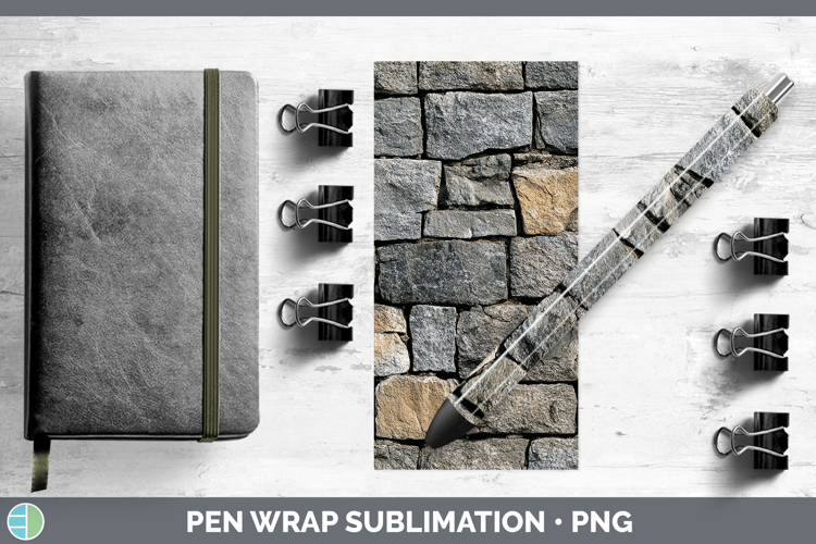 Textured Stone Pen Wrap Sublimation Pen Designs