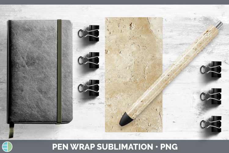 Textured Travertine Pen Wrap Sublimation Pen Designs