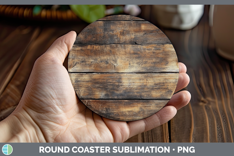 Textured Wood Round Coaster Sublimation Coaster Designs