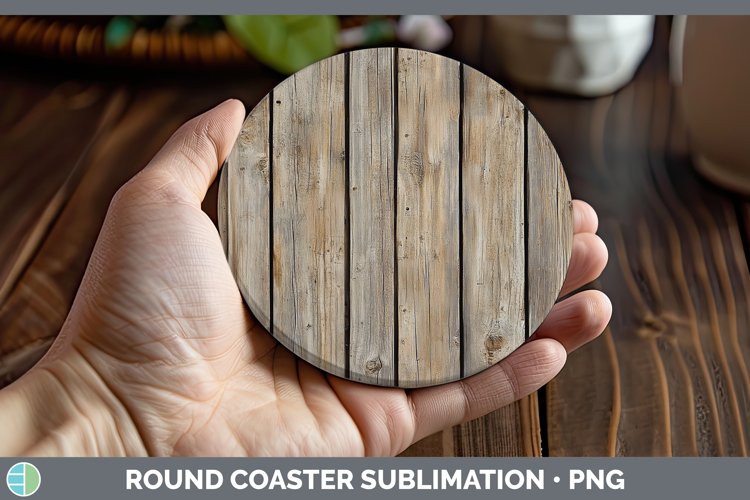 Textured Wood Round Coaster Sublimation Coaster Designs