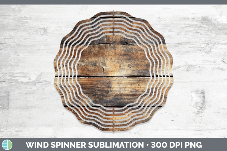 Textured Wood Wind Spinner Sublimation Spinner Designs