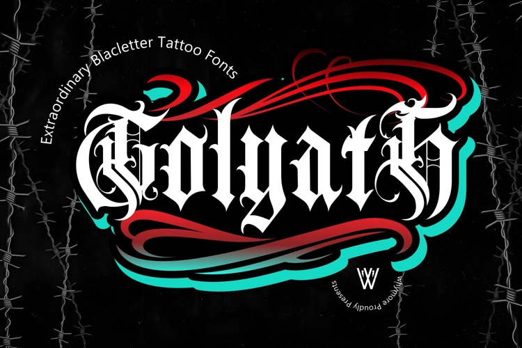 Golyath Blackletter Tattoo Fonts