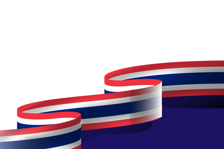 Thai national flag day wave background banner design