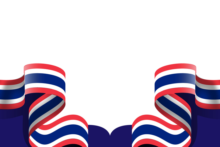 Thai national flag day wave background banner graphic