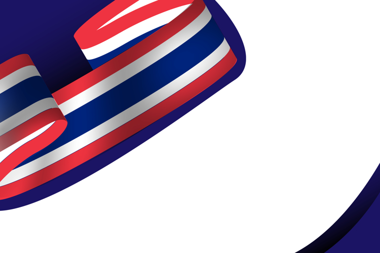 Thai national flag day wave background template isolated