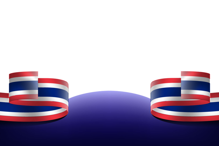 Thai national flag day wave background template vector