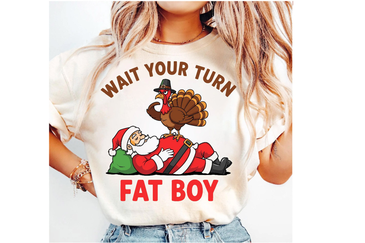 Funny Thanksgiving SVG PNG, Christmas Turkey vs Santa Svg