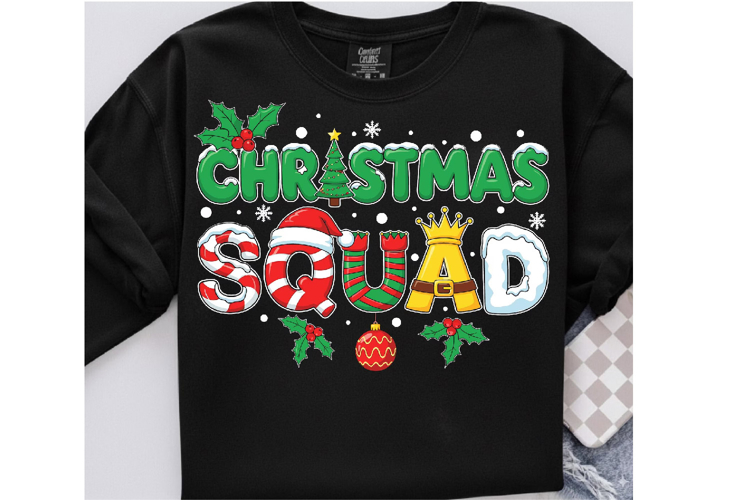 Christmas Squad SVG PNG Santa Elf Family Matching Pajamas