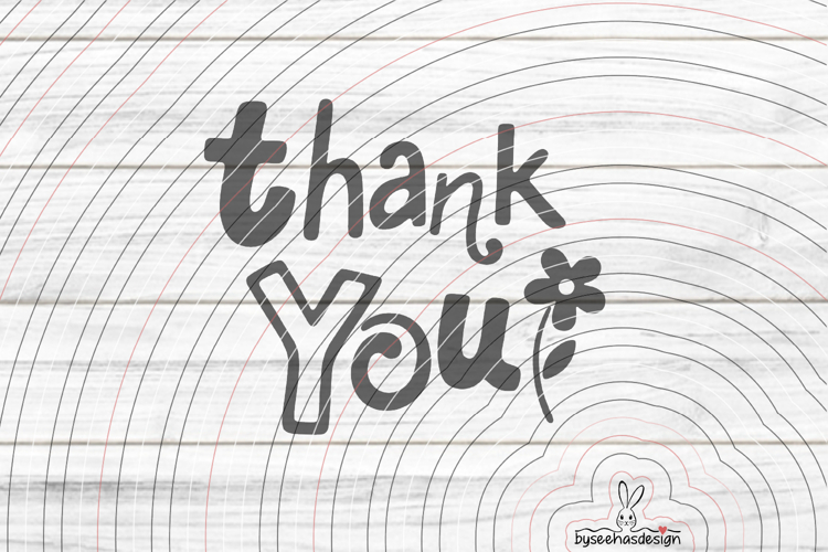 Thank You Cutting File SVG DXF