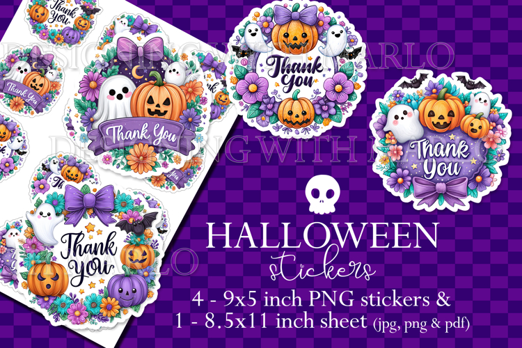 Halloween Stickers, Halloween Thank You Stickers, Business 1