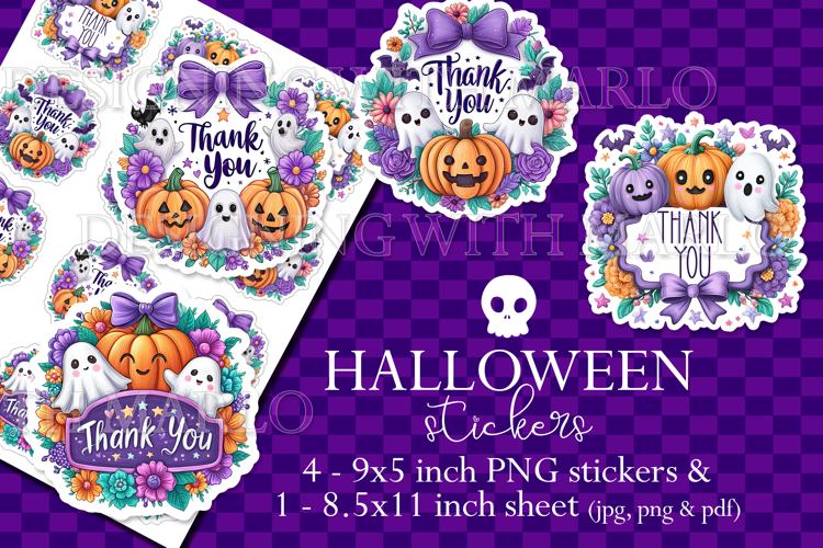 Halloween Stickers, Halloween Thank You Stickers, Business 2