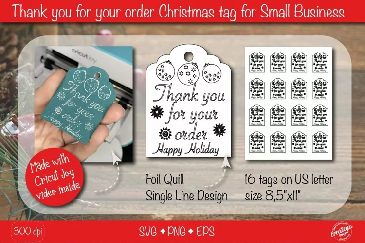 Thank you for your order| Christmas Thank you tags