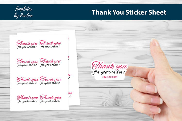 Thank you for your order stickers sheet, print and cut SVG