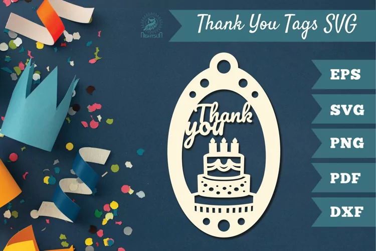 Thank You Tags SVG, Birthday Tags