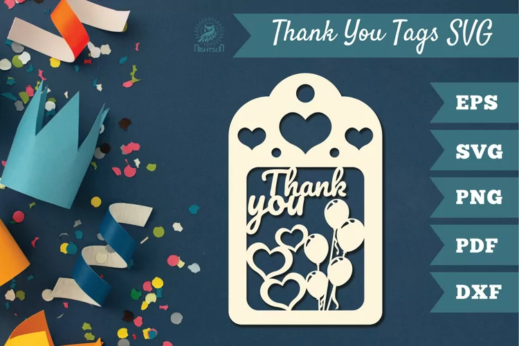 Thank You Tags SVG, Birthday Tags