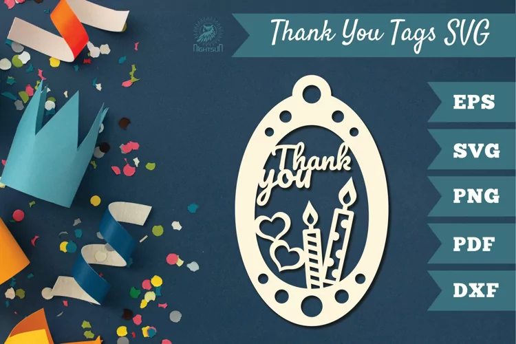 Thank You Tags SVG, Birthday Tags