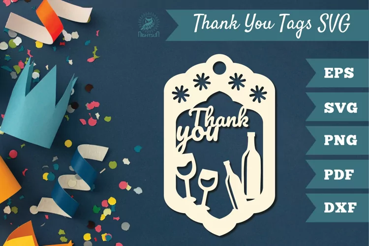 Thank You Tags SVG, Birthday Tags
