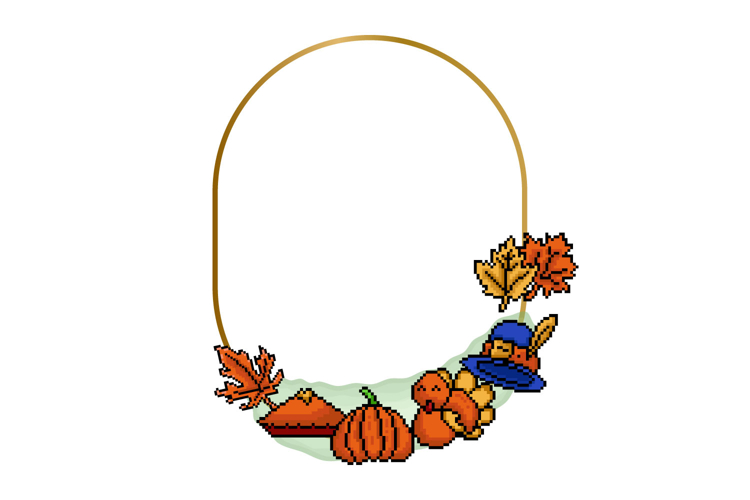 Thanksgiving and autumn blank frame decorative
