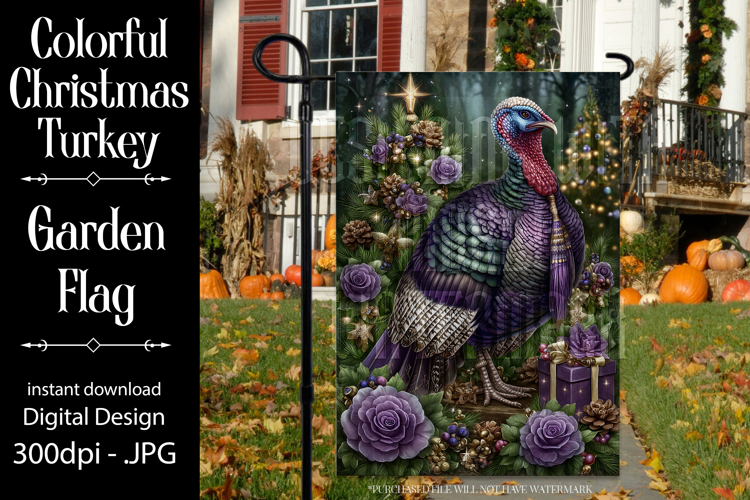 Thanksgiving Garden Flag, Christmas Turkdy Garden Flag, d14